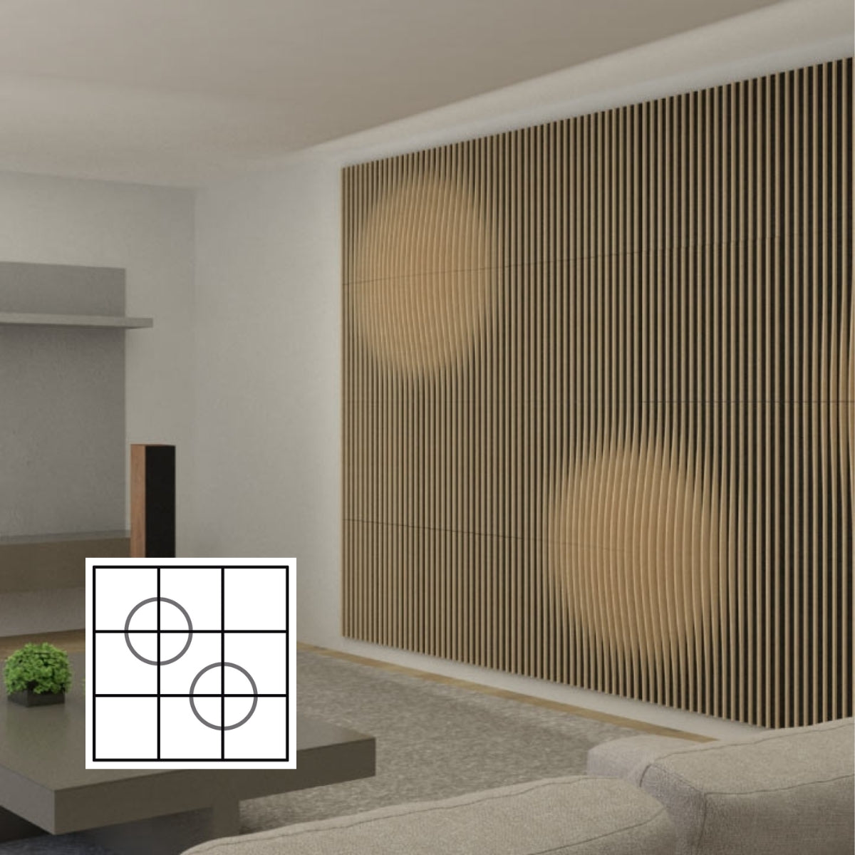 Artnovion Avalon Flow Hybrid Acoustic Absorber-Diffuser Array