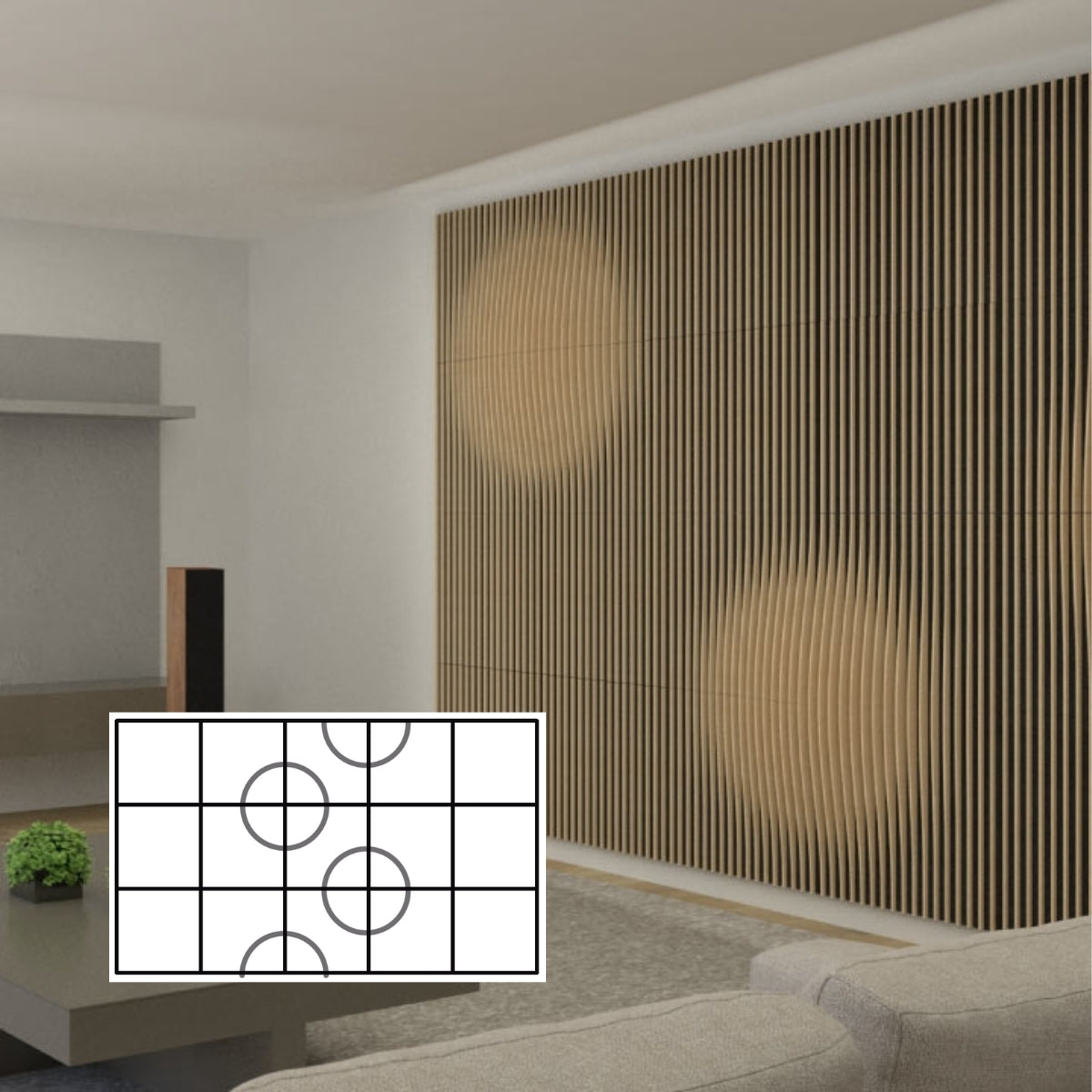 Artnovion Avalon Flow Hybrid Acoustic Absorber-Diffuser Array
