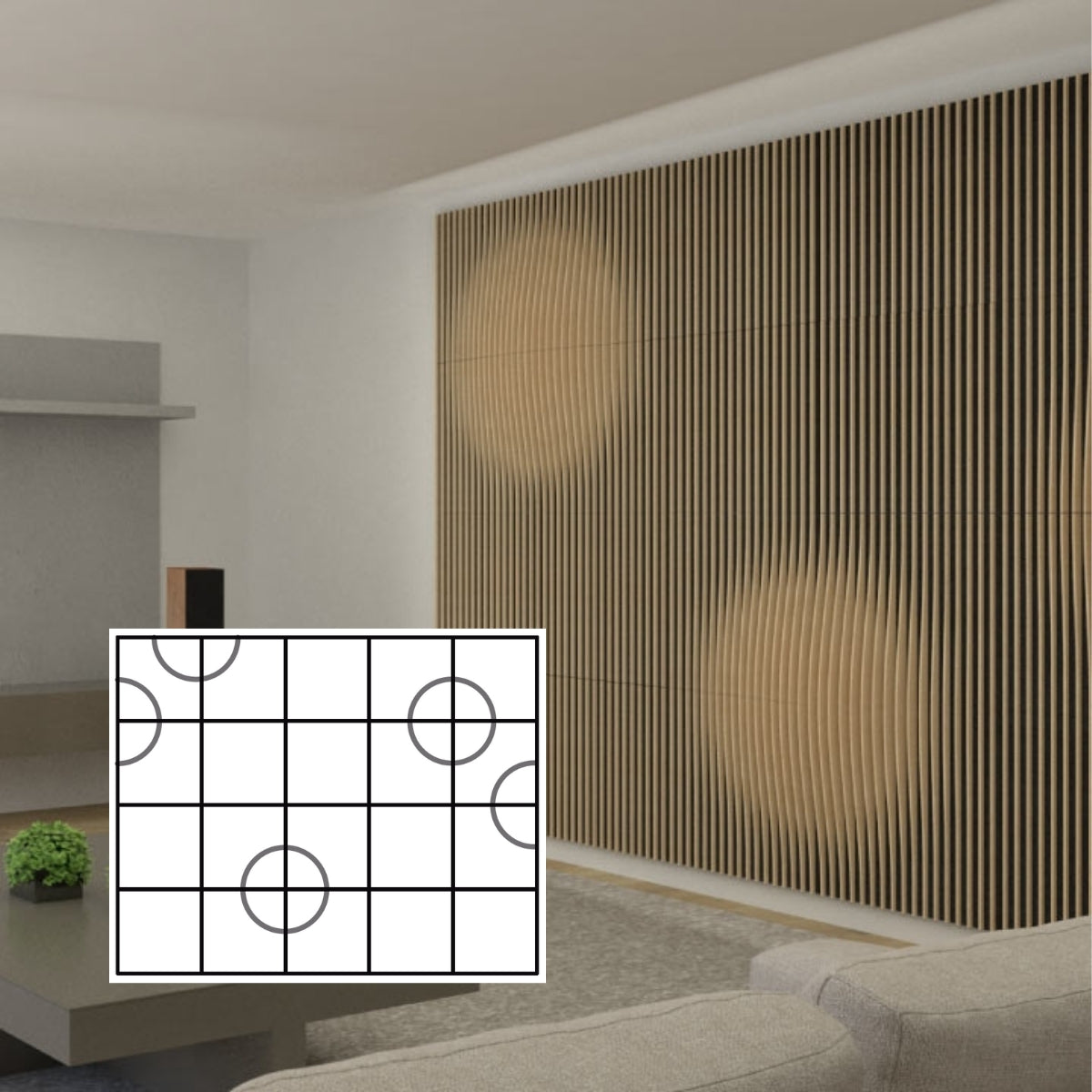 Artnovion Avalon Flow Hybrid Acoustic Absorber-Diffuser Array