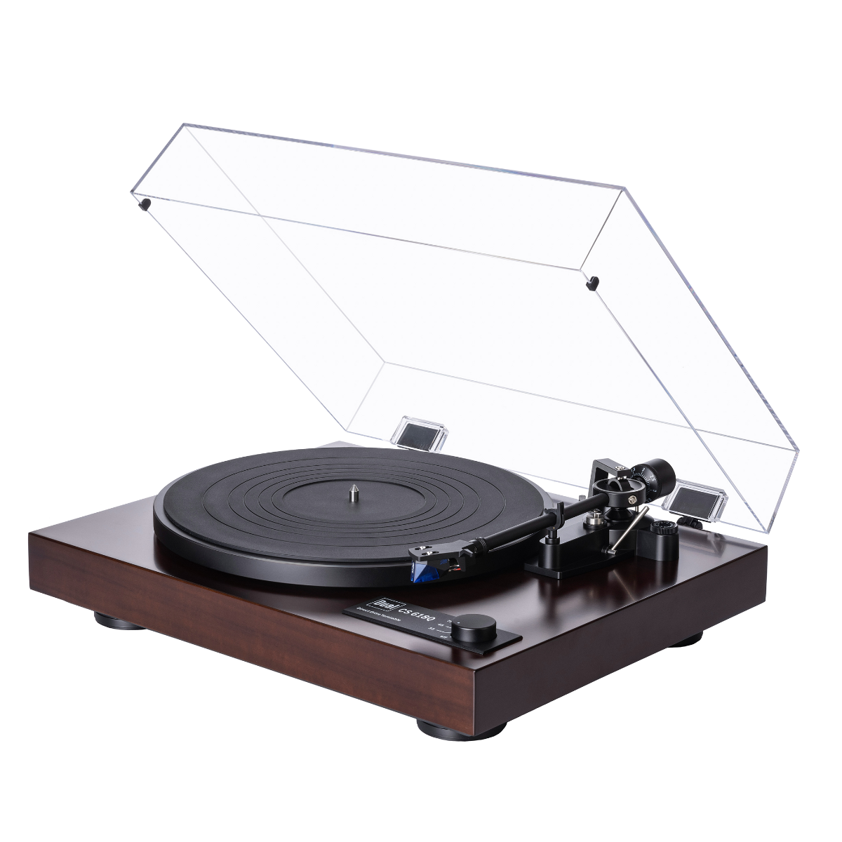 Dual cs618q direct drive turntable in dark walnut #colour_dark walnut