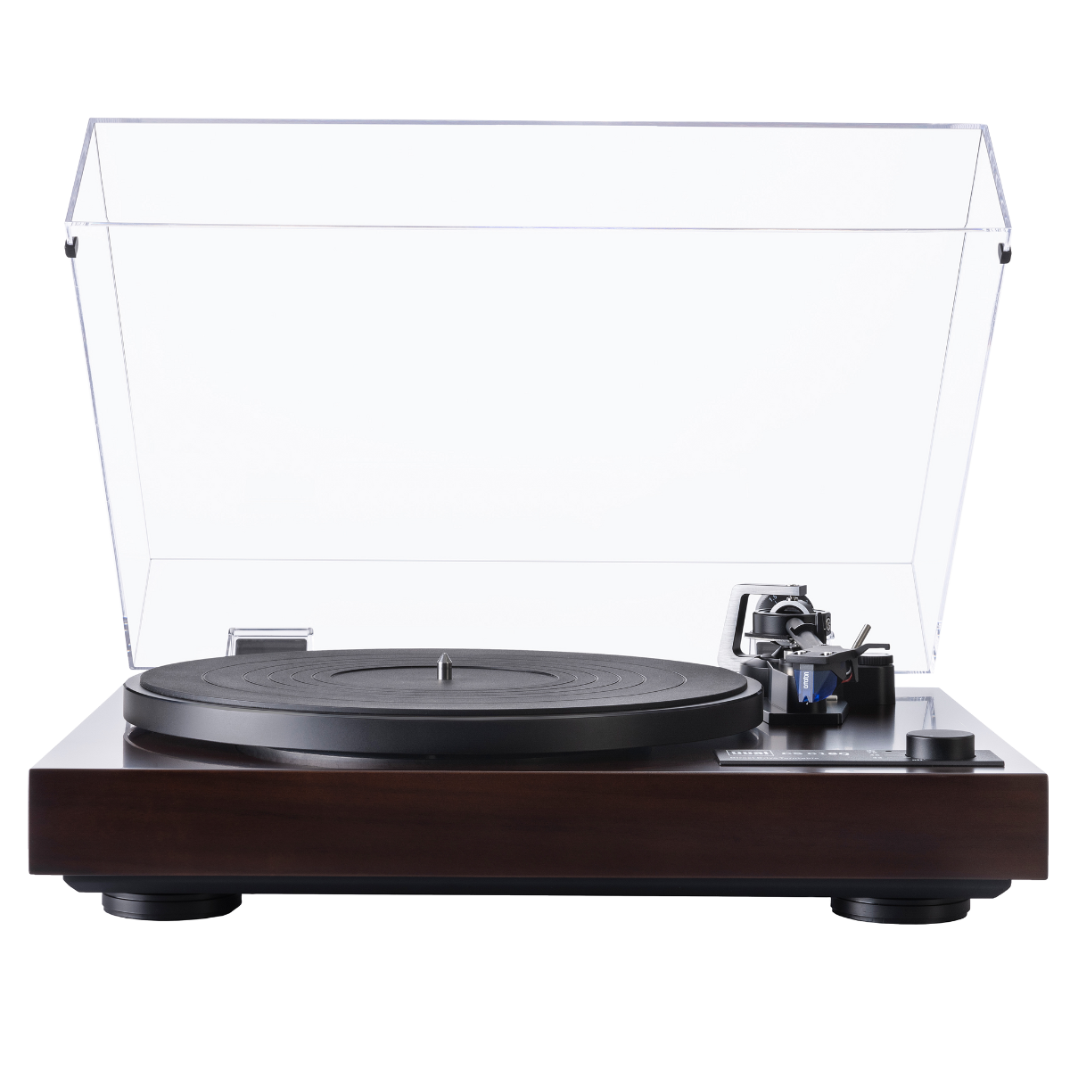 Dual cs618q direct drive turntable in black #colour_dark walnut
