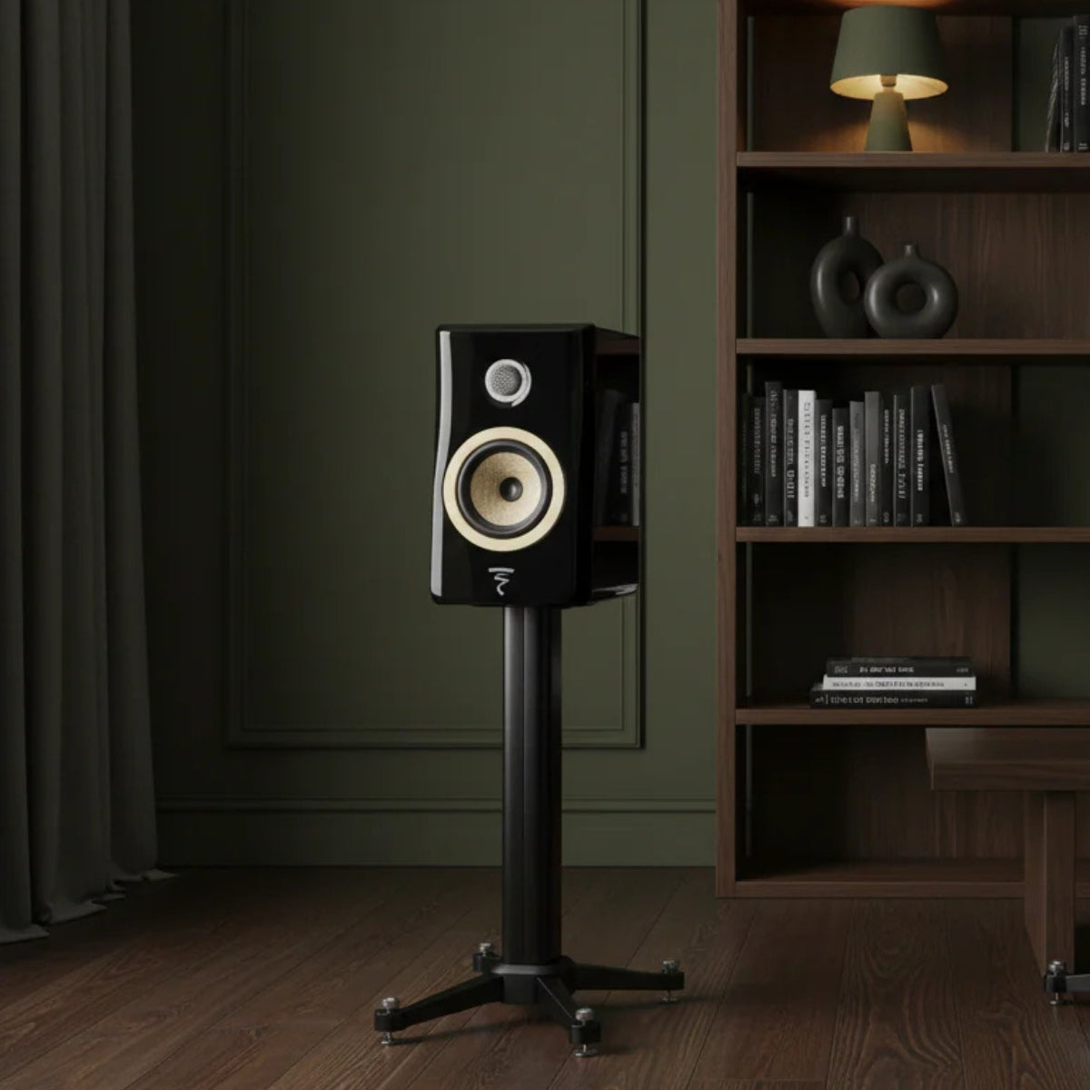 Focal Kanta N°1 2-way Bookshelf Speakers Black Hg Black Mat #colour_Black #stands_Kanta_N1_Stands