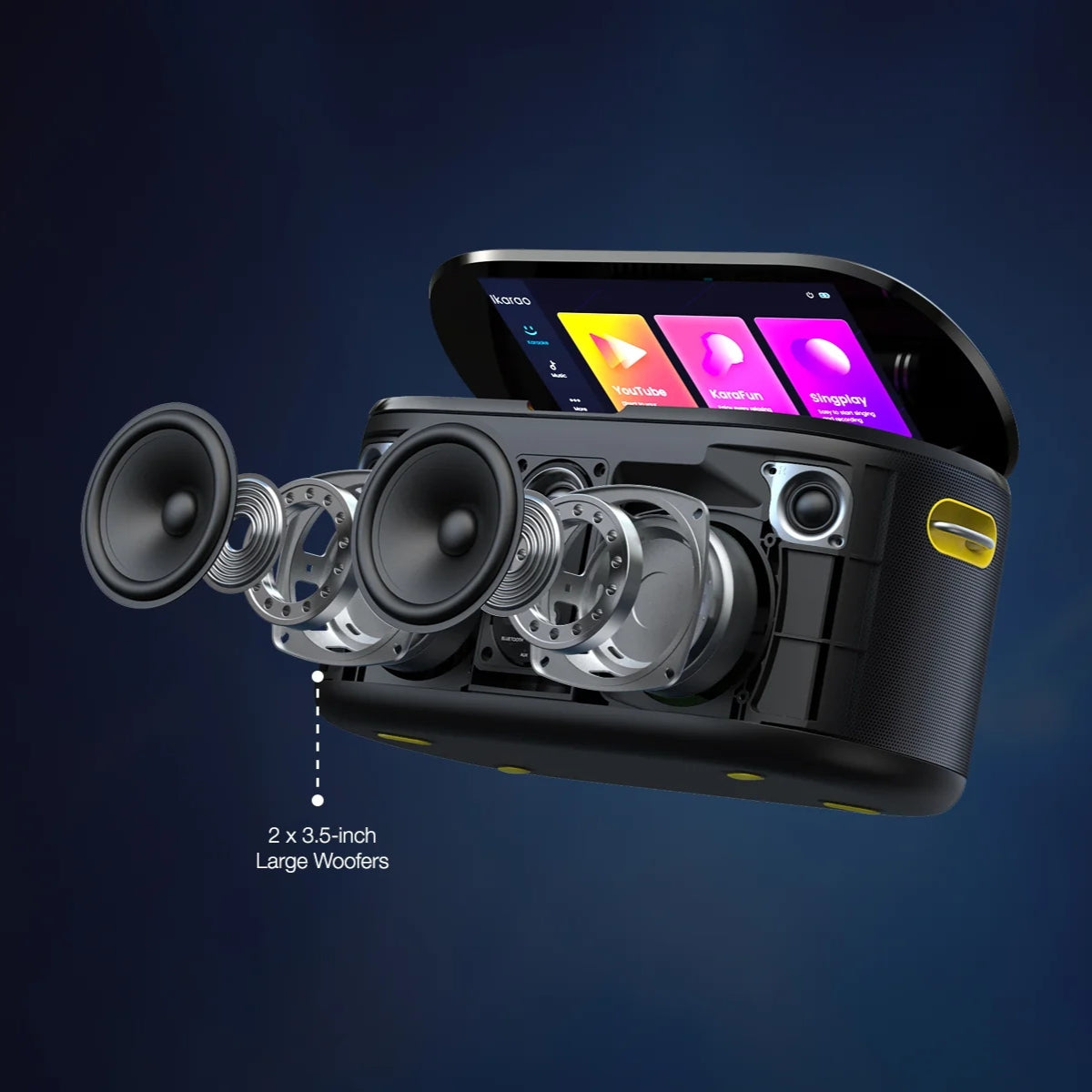 Ikarao Shell S1 Portable 300W Karaoke Machine 10” Lyrics Display | Ikarao | Shell S1 Portable | Ikarao Shell S1 Portable | Portable Karaoke Speakers