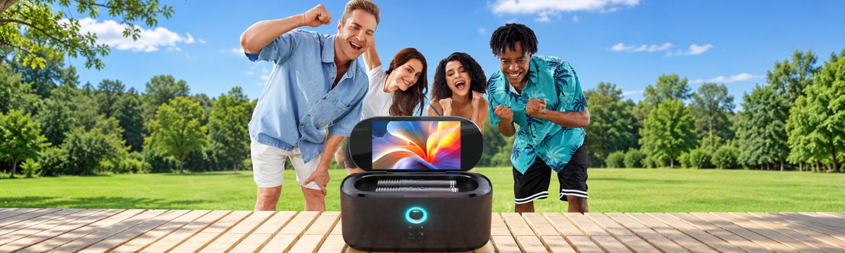 Ikarao Shell S1 Portable 300W Karaoke Machine 10” Lyrics Display | Ikarao | Shell S1 Portable | Ikarao Shell S1 Portable | Portable Karaoke Speakers