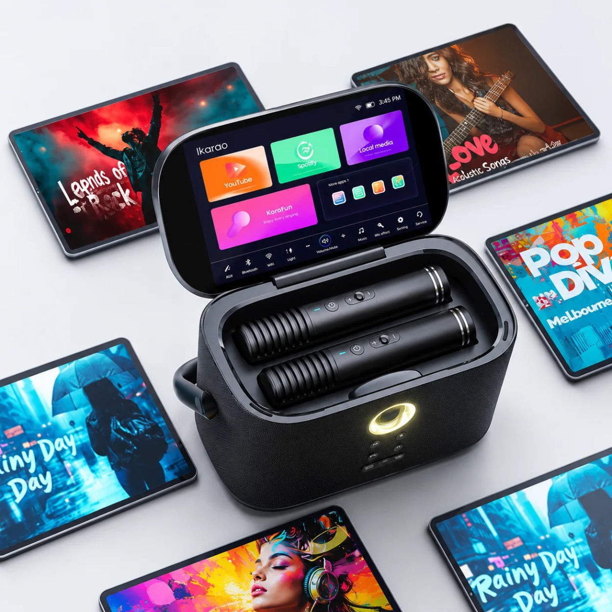 Ikarao Shell S2 Portable 140W Karaoke Speakers with 8” Touch Screen Display | Ikarao | Shell S2 Portable | Ikarao Shell S2 Portable | Portable Karaoke Speakers | Karaoke Speakers