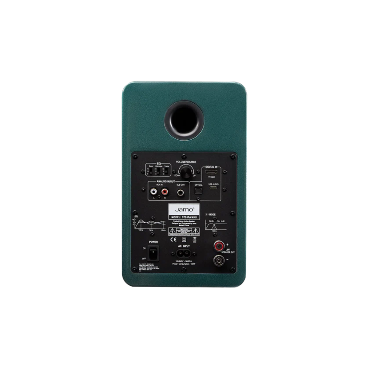 Jamo C705PA MKII Active Bookshelf Speaker Green High Gloss #colour_Green High Gloss