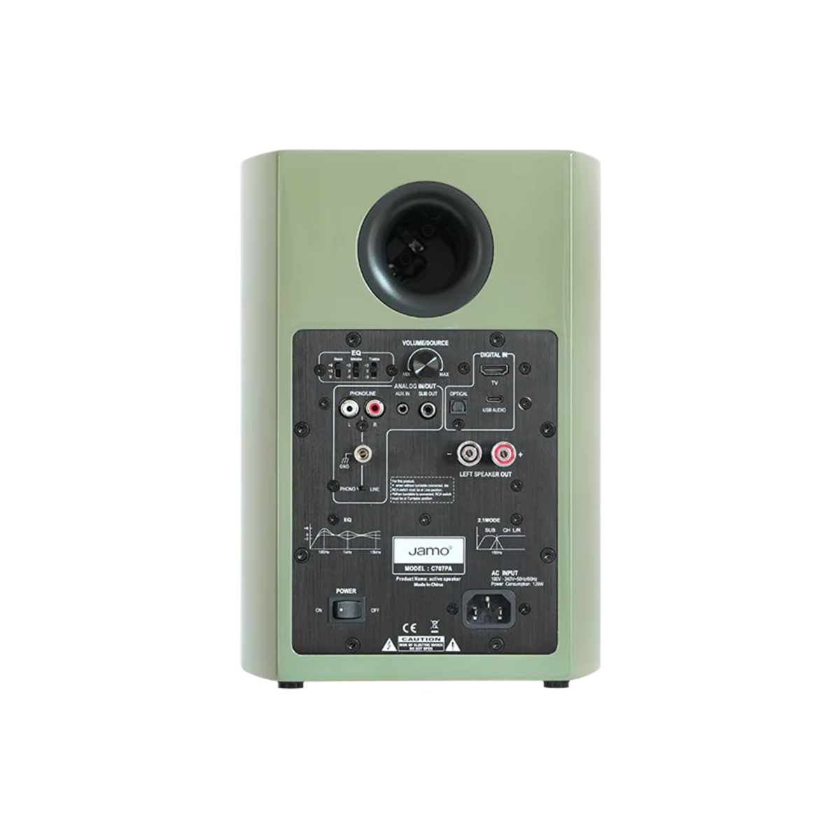 Jamo C707PA Active Bookshelf Speaker Khaki Green #colour_Khaki Green