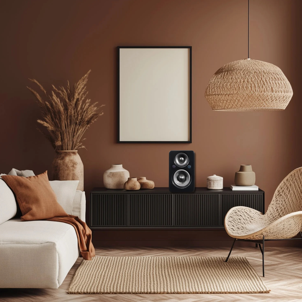 Jamo Mini MKII Active Bookshelf Speaker Black High Gloss #colour_Black High Gloss