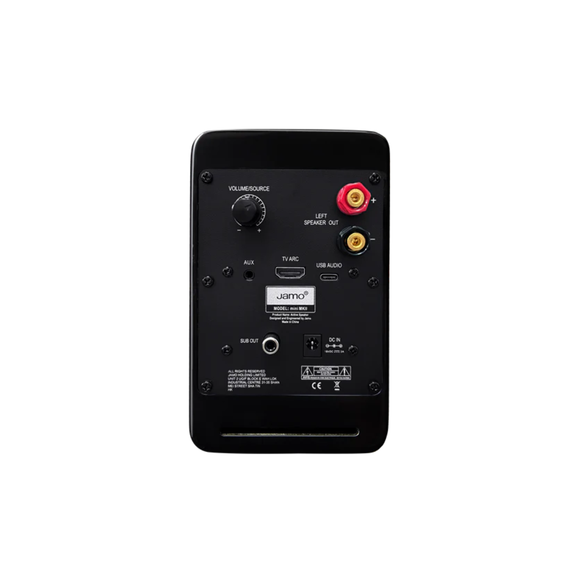 Jamo Mini MKII Active Bookshelf Speaker Black High Gloss #colour_Black High Gloss