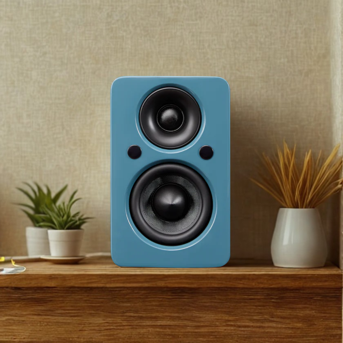 Jamo Mini MKII Active Bookshelf Speaker Eucalyptus High Gloss #colour_Eucalyptus High Gloss