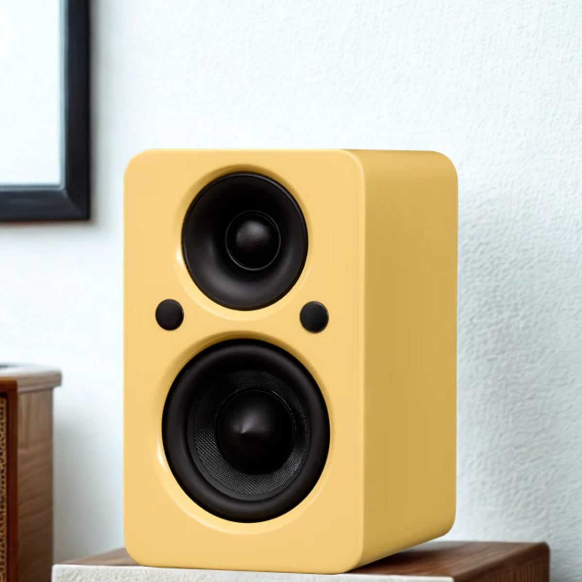Jamo Mini MKII Active Bookshelf Speaker Yellow High Gloss #colour_Yellow High Gloss