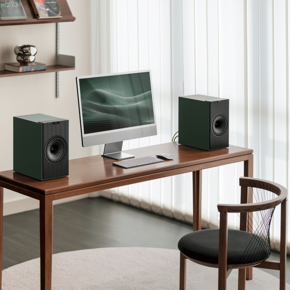 KEF Coda W Active Speakers #colour_Moss Green