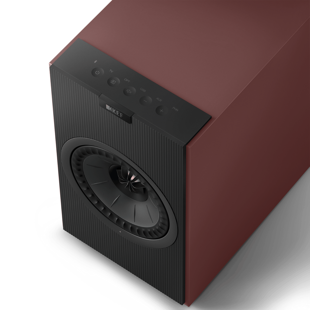 KEF Coda W Active Speakers #colour_Vintage Burgundy