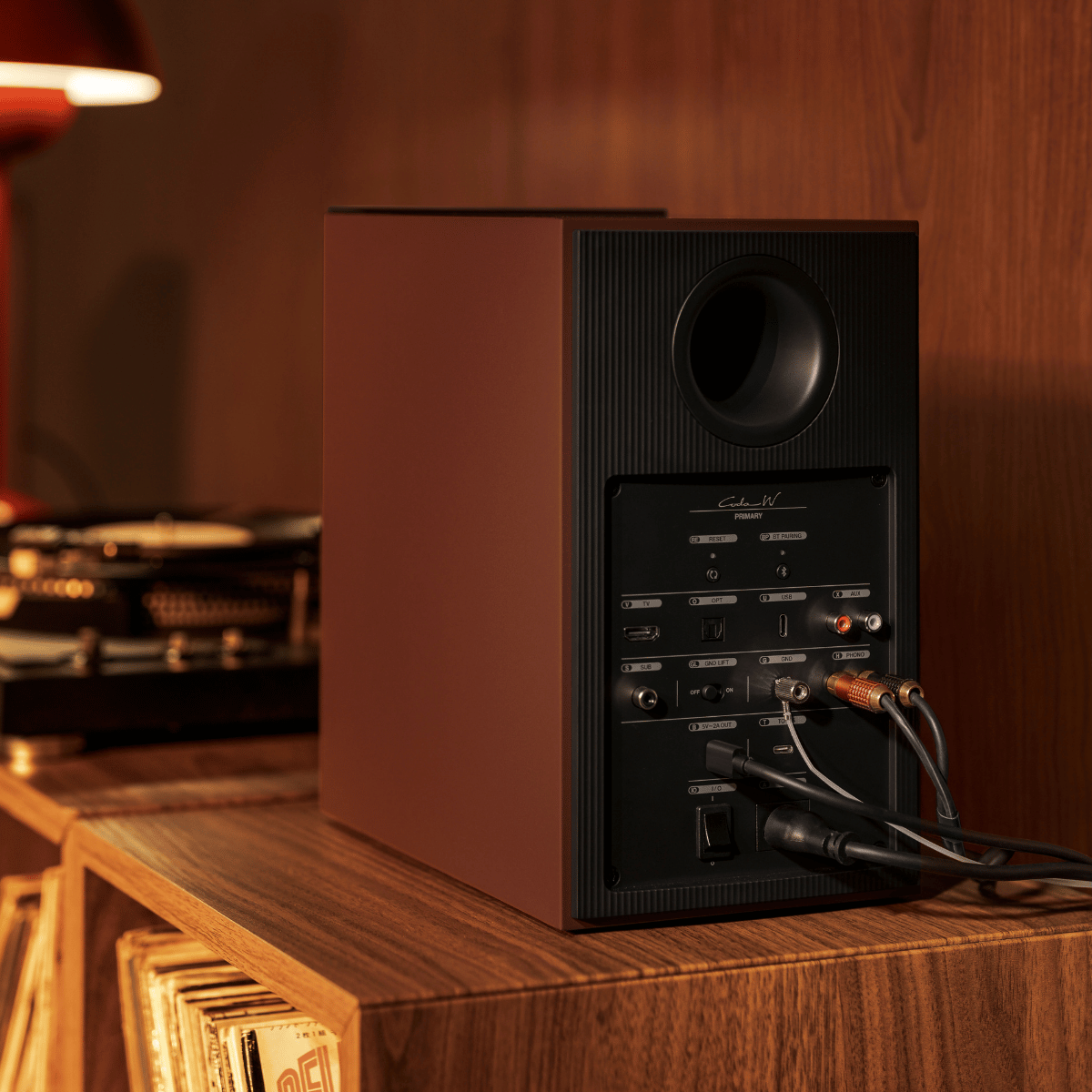 KEF Coda W Active Speakers #colour_Vintage Burgundy