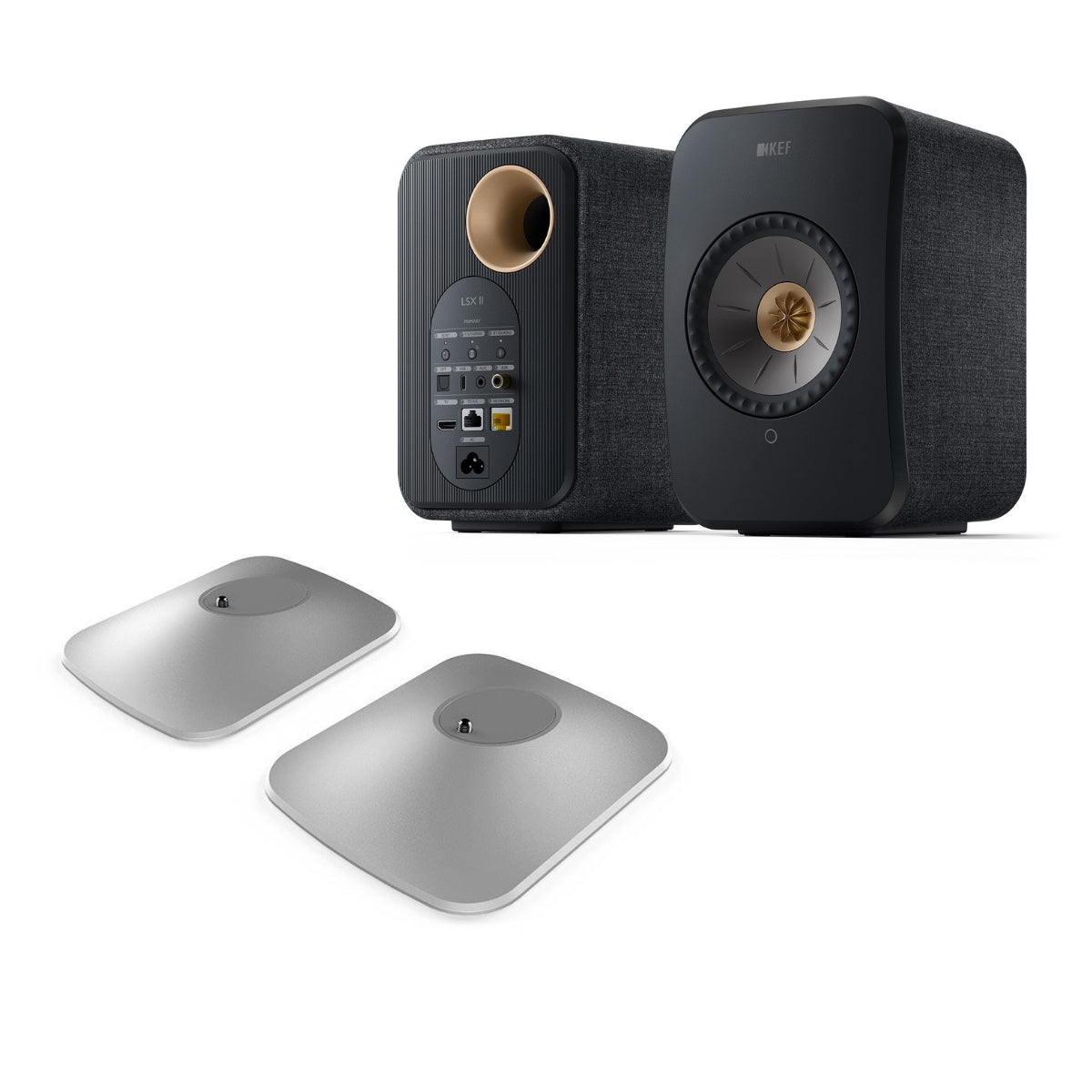 KEF LSX II Powered / Active Speakers & P1 Stand Bundle