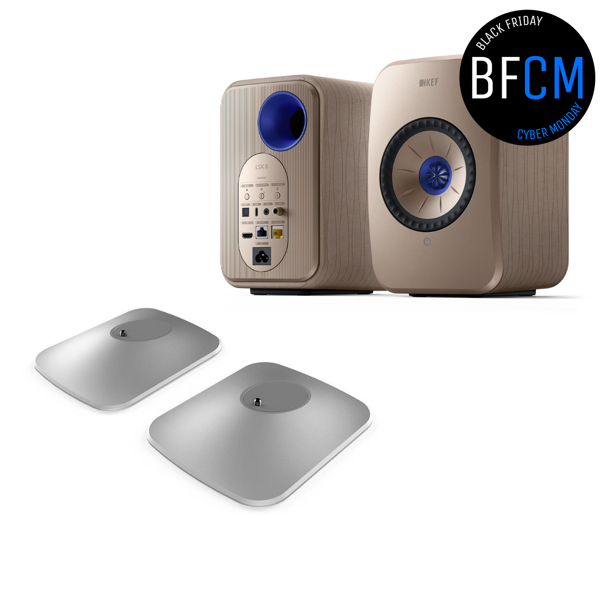 KEF LSX II Powered / Active Speakers & P1 Stand Bundle