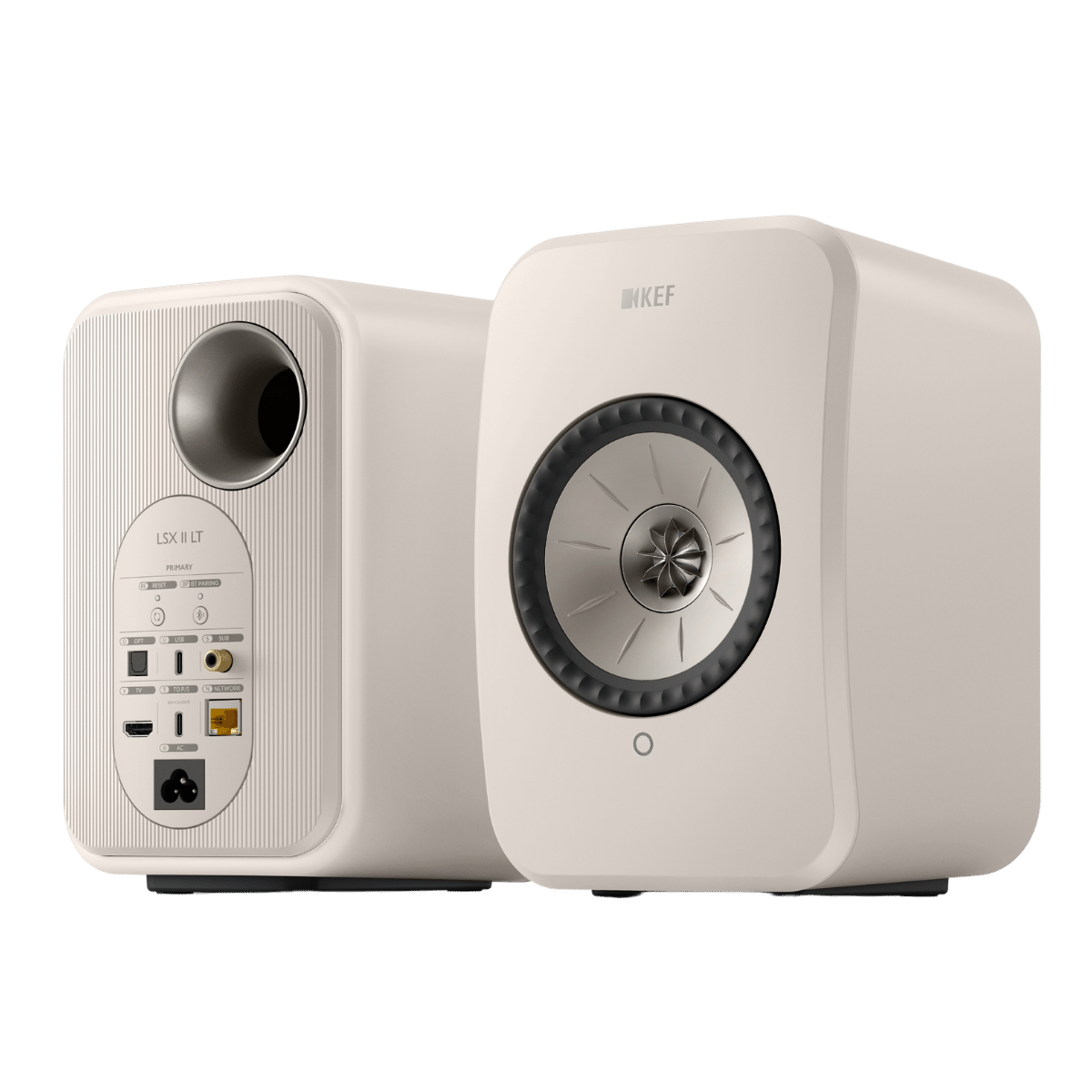 KEF LSX II LT Wireless Active Hi-Fi Speakers #colour_stone white