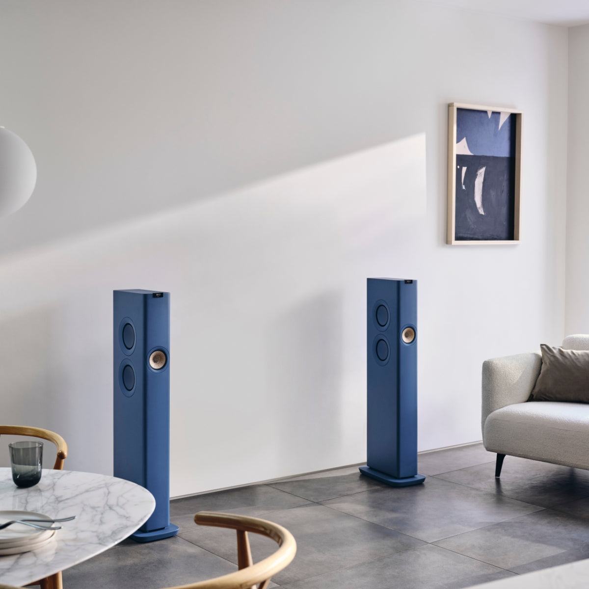 KEF LS60 Wireless | Active Floorstanding Speakers #colour_royal blue