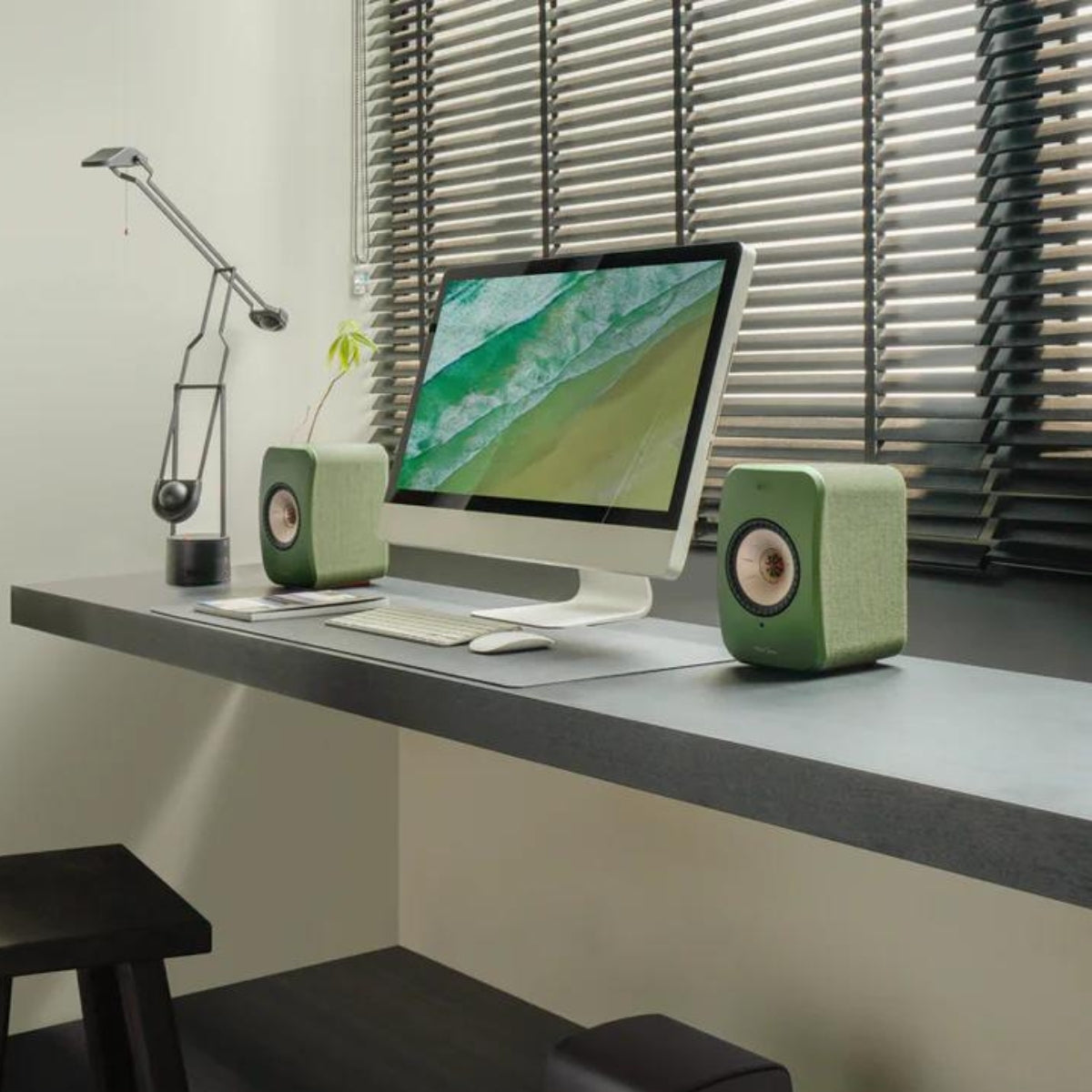 KEF LSX II Active Speakers #colour_olive green