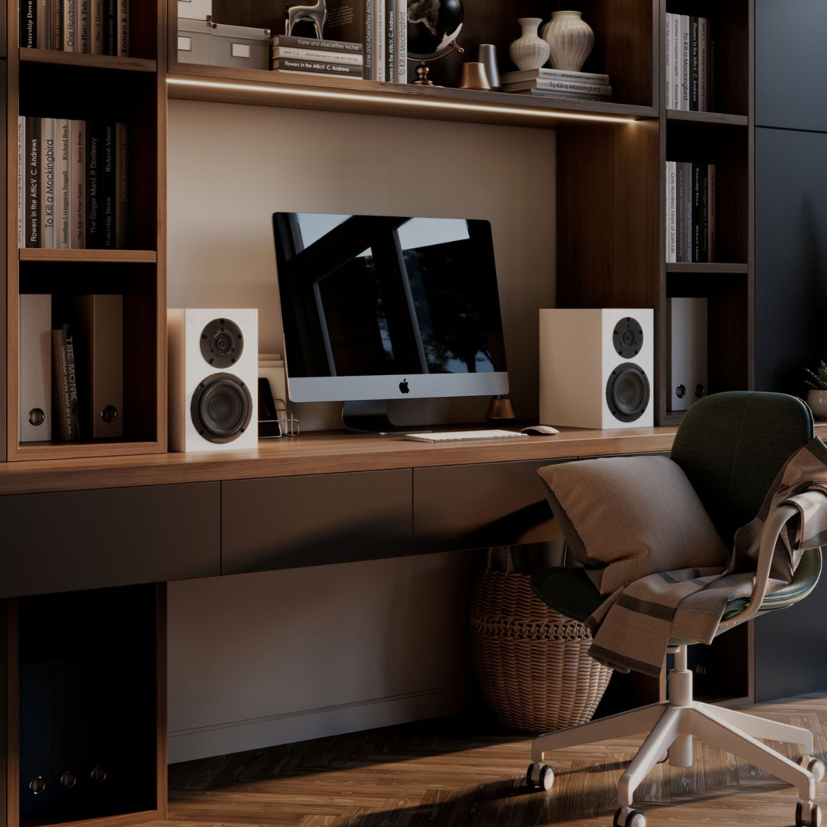 Krix Equinox Evara Bookshelf Speakers Studio White Life Style