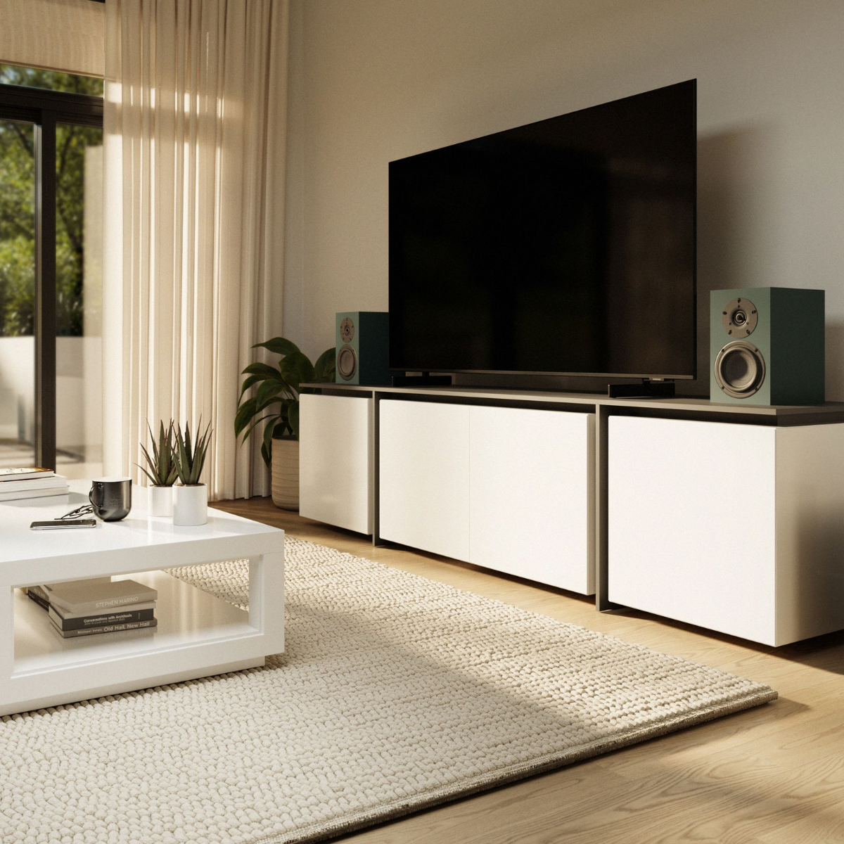 Krix Equinox Evara Bookshelf Speakers Studio Green Life Style