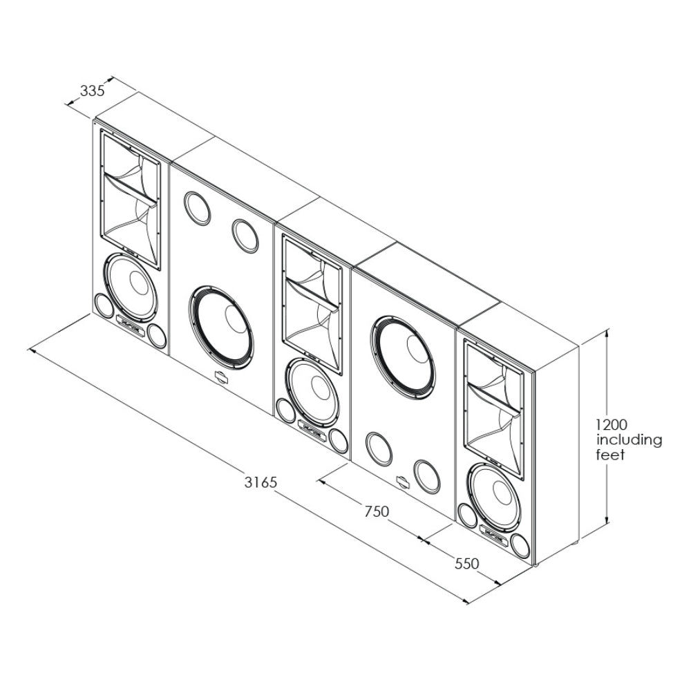 Krix MX-40 Modular Behind Screen Speaker System