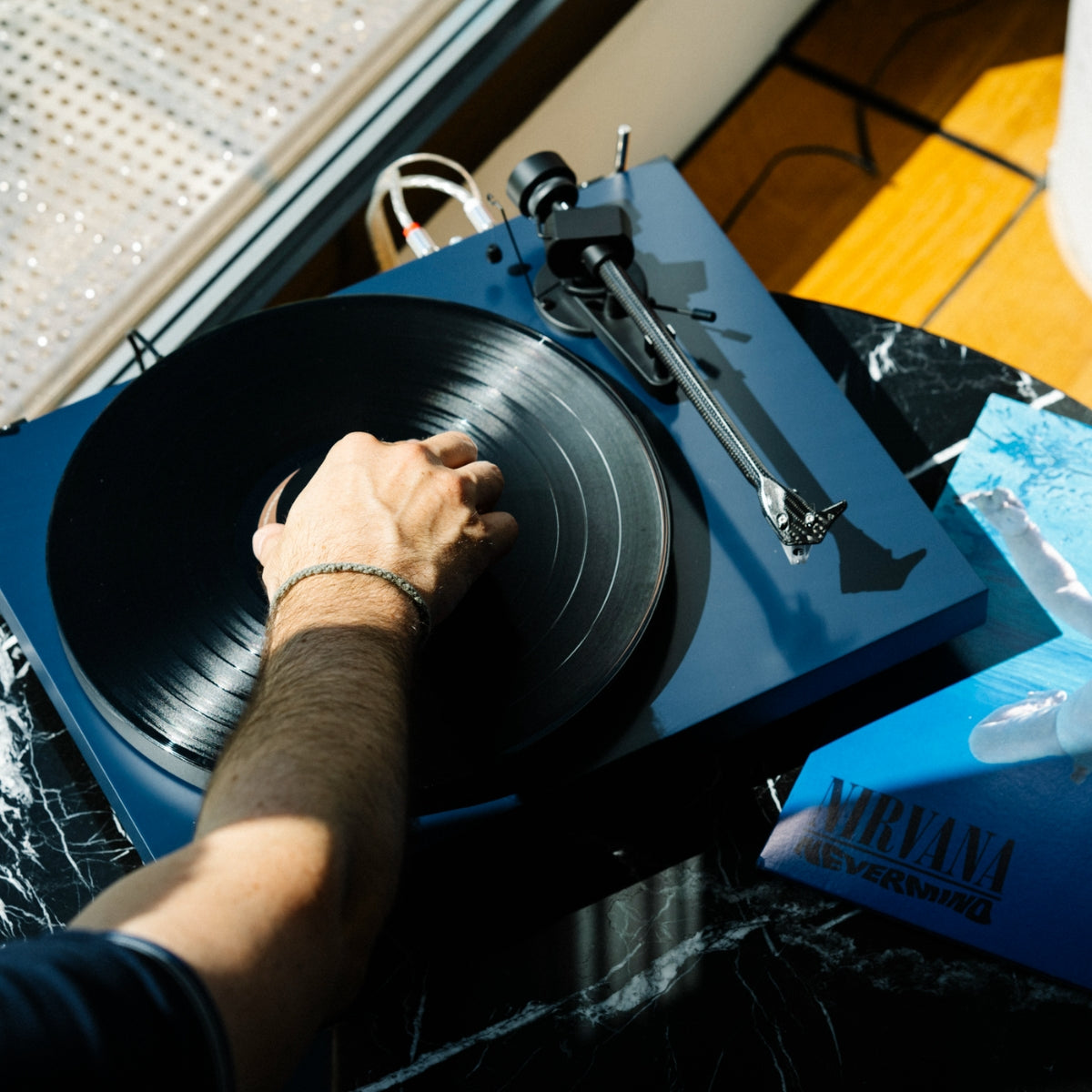 Pro-Ject Debut Evo 2 Turntable #colour_Satin Steel Blue