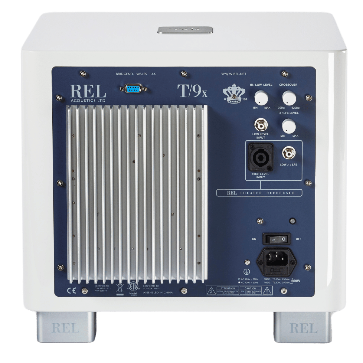 REL T9X 10" subwoofer #colour_high gloss white