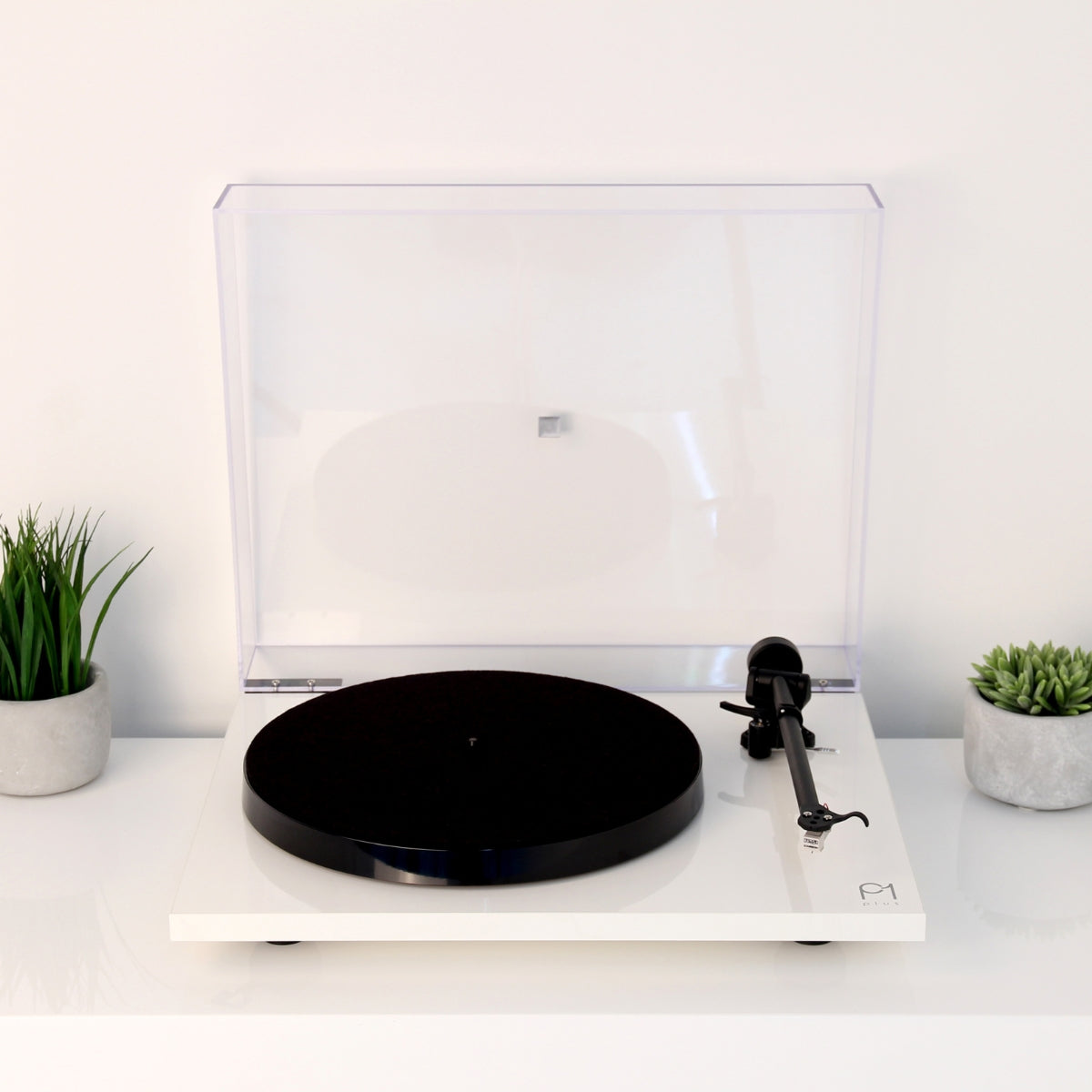 Rega Planar 1 Plus Turntable with built in Phono Stage Matte White #colour_matte white