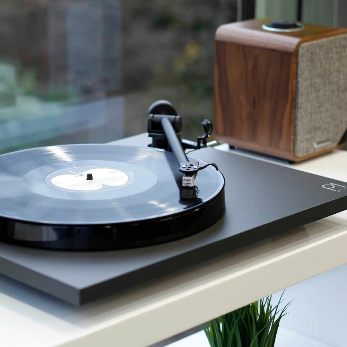 Rega Planar 1 Plus Turntable with built in Phono Stage Matte Black #colour_matte black
