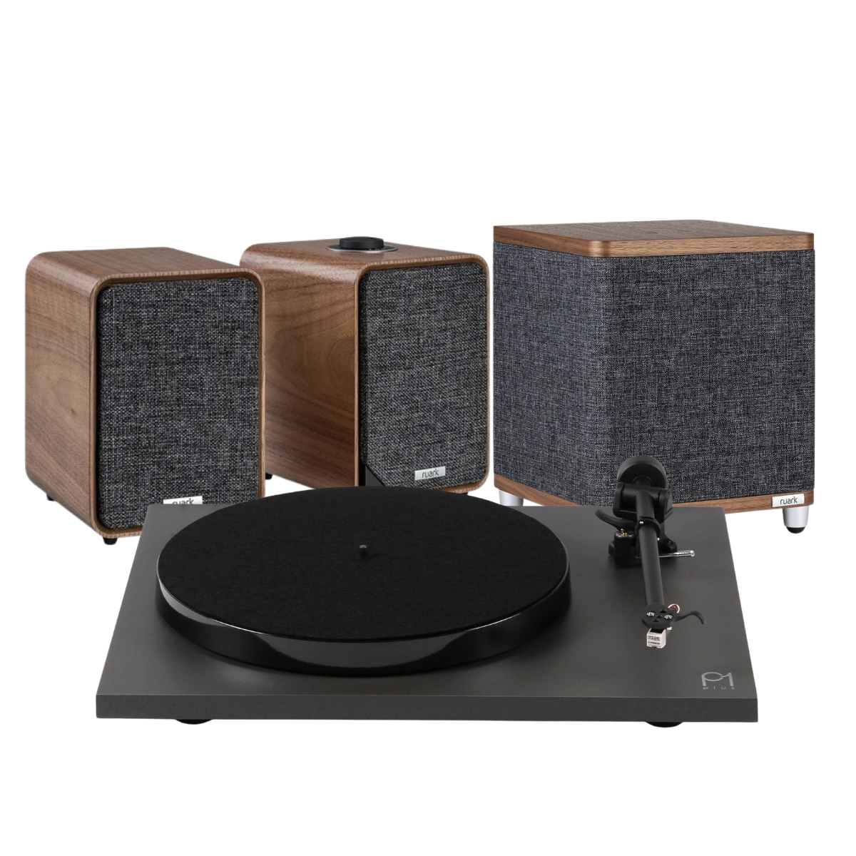 Ruark Pack 1 – MR1 MK3 Desktop Speakers, RS1 Subwoofer & Rega Planar 1 Plus Turntable