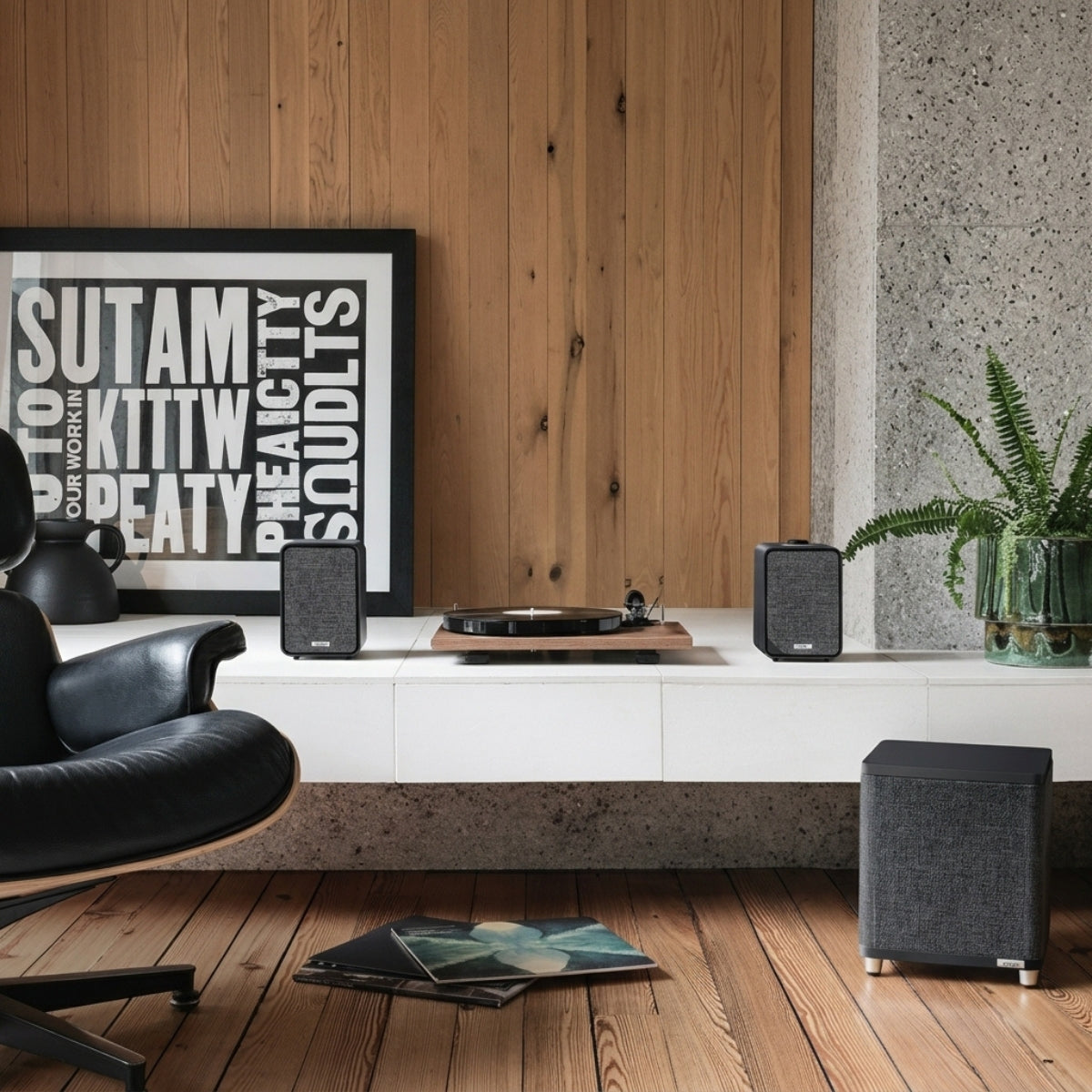 Ruark Pack 2 - MR1 Mk3 Desktop Speakers, RS1 Subwoofer & Pro-Ject T2 Turntable