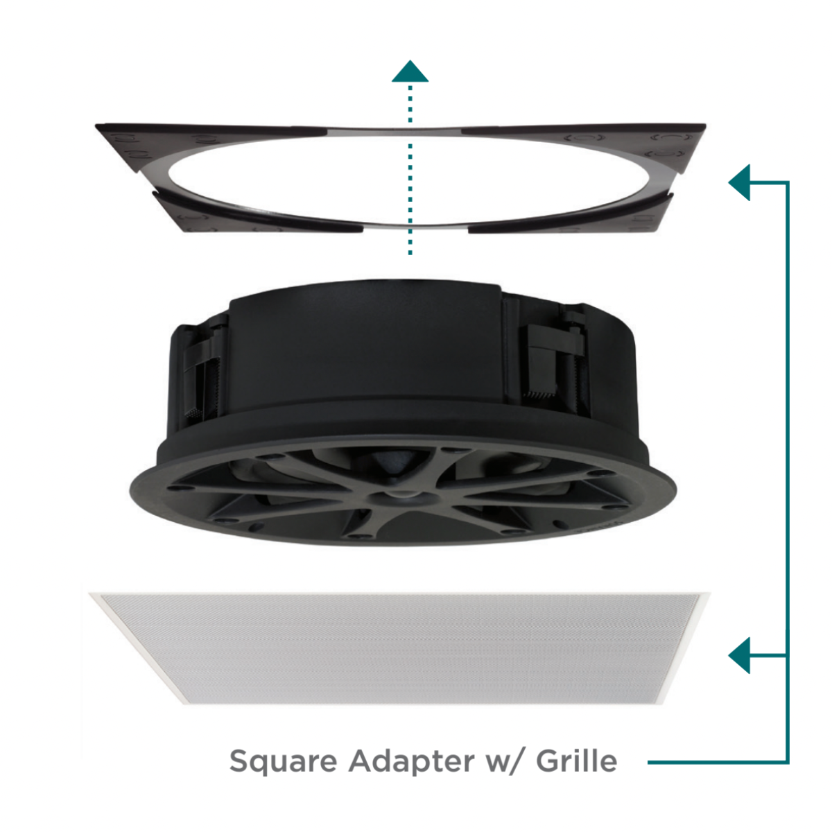 Sonance VX8SQ 8" Square Micro Trim Grilles with Adapter