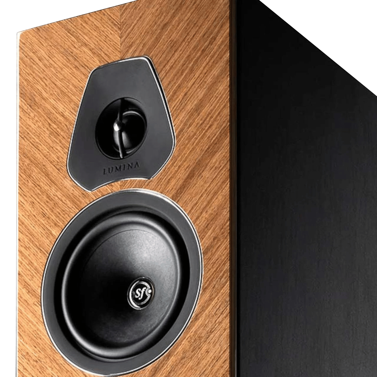 Sonus Faber Lumina V Amator Floorstanding Speakers #colour_walnut & black leather