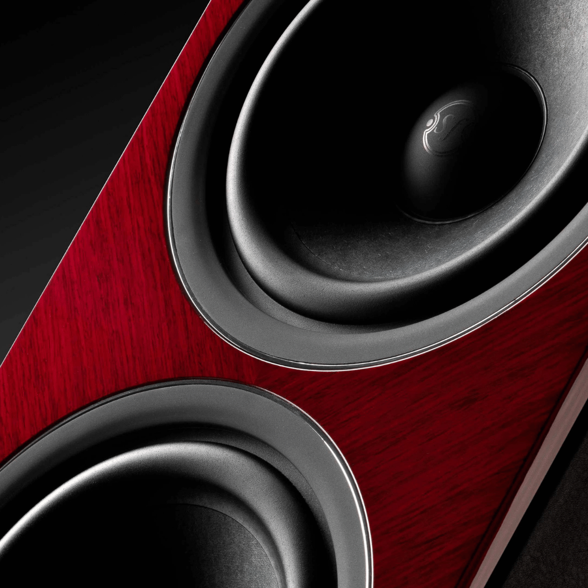Sonus Faber Lumina V Amator Floorstanding Speakers #colour_red wood & black leather