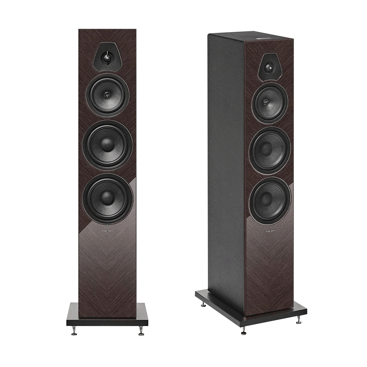 Sonus Faber Lumina V Amator Floorstanding Speakers #colour_wenge & black leather