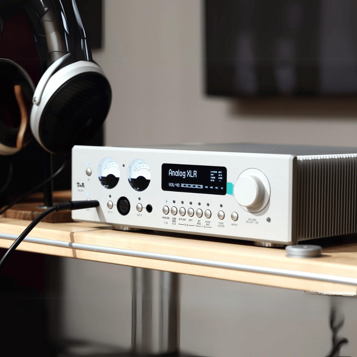 T+A Hi-Fi HA 200 Headphone Amplifier Silver #colour_silver