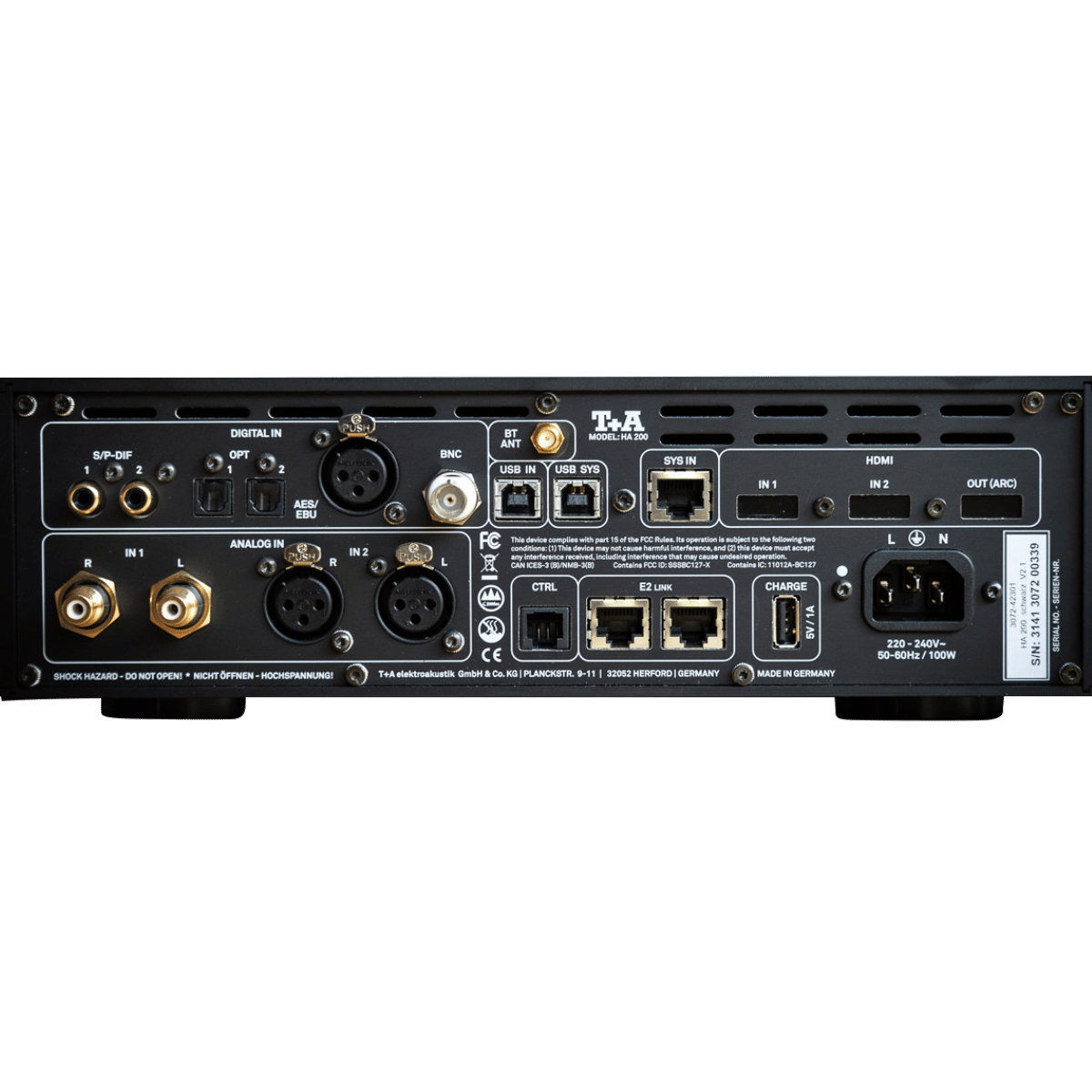 T+A Hi-Fi HA 200 Headphone Amplifier Black #colour_black