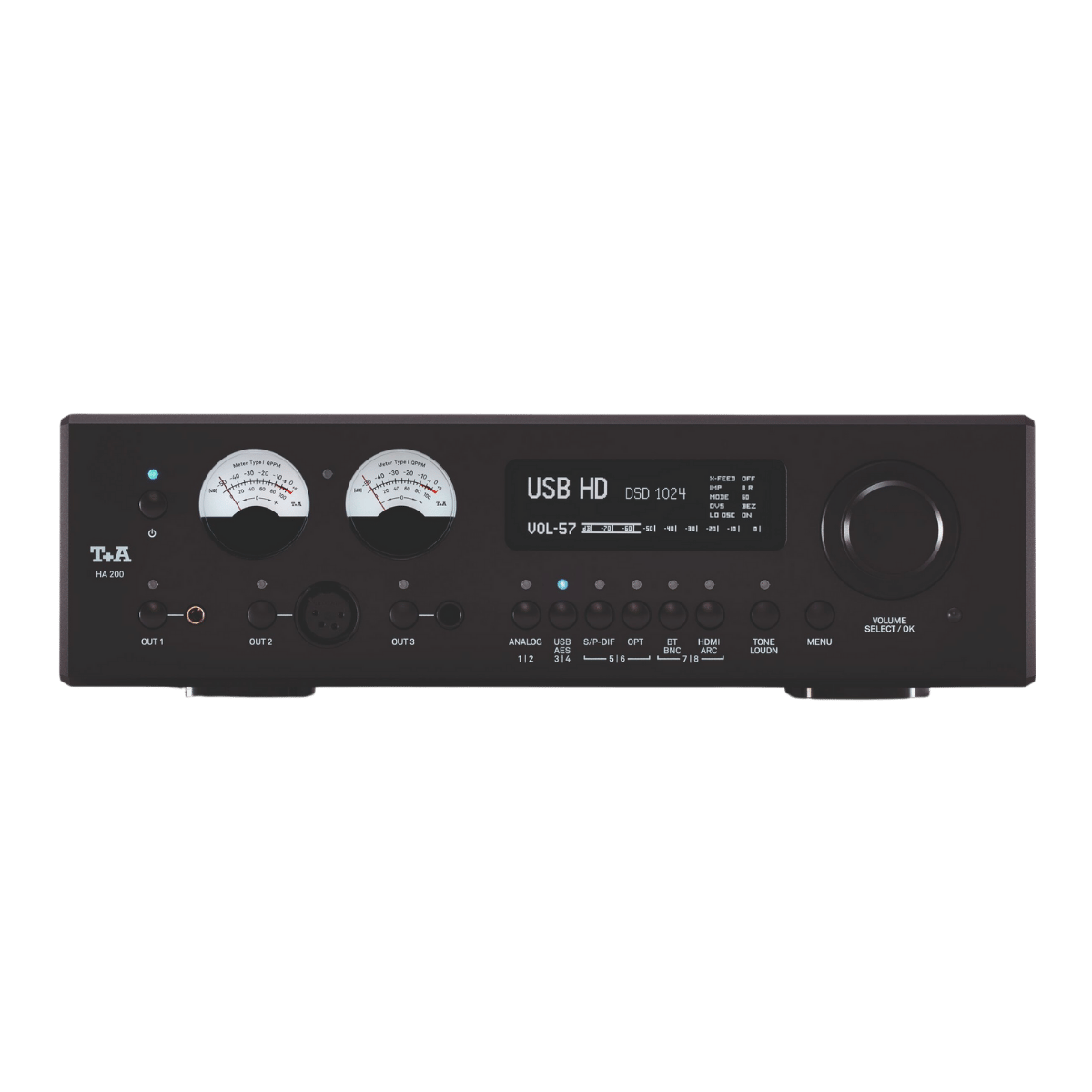 T+A Hi-Fi HA 200 Headphone Amplifier Black #colour_black