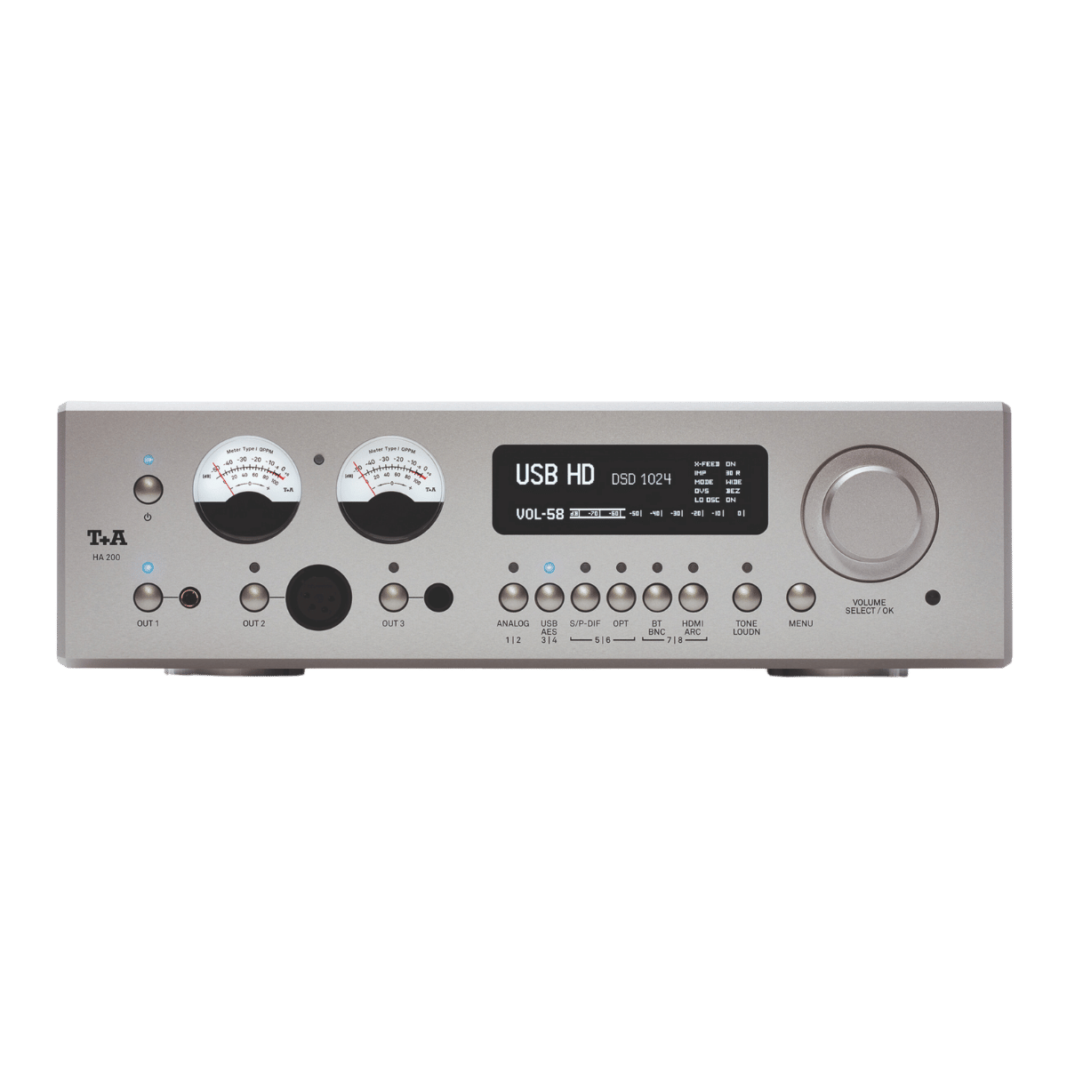 T+A Hi-Fi HA 200 Headphone Amplifier Silver #colour_silver