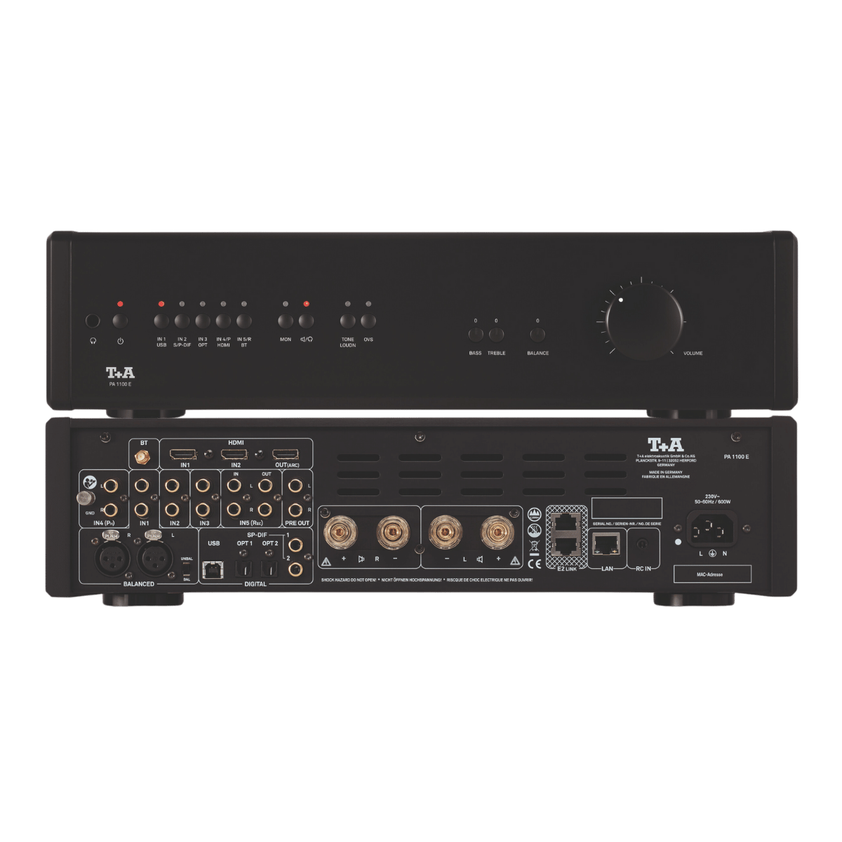 T+A Hi-Fi PA 1100 E Integrated Amplifier with DAC Black #colour_black