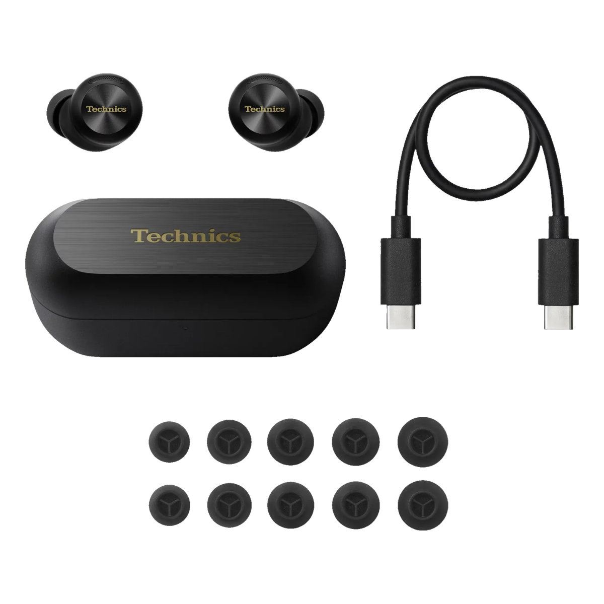 Technics EAH-AZ100 True Wireless Earbuds with Magnetic Fluid Driver Black #colour_Black