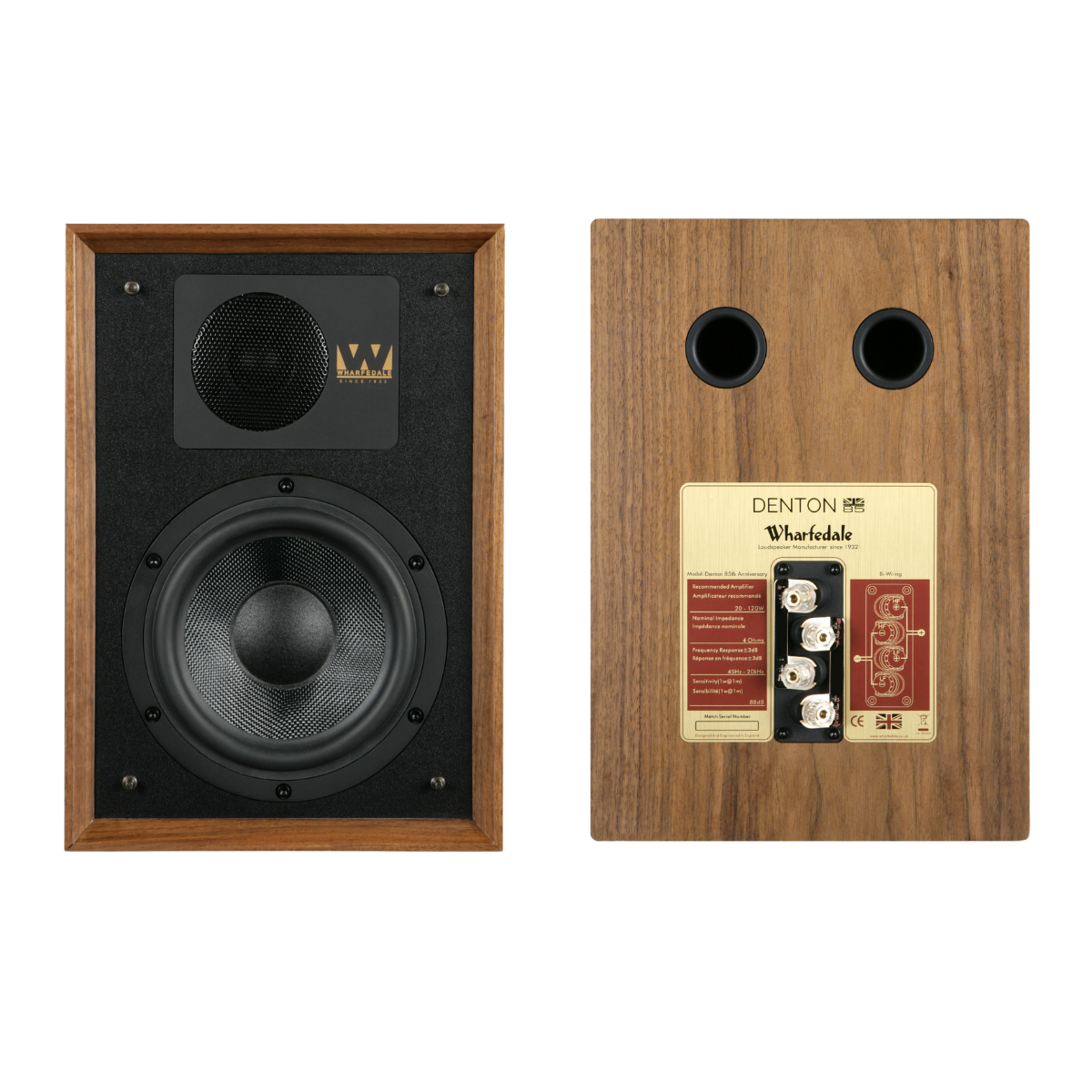 Wharfedale Denton 85th Anniversary Bookshelf Speakers #colour_walnut