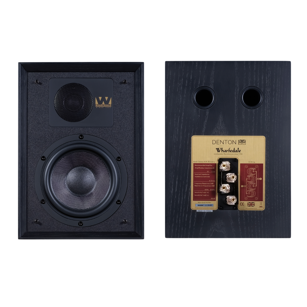 Wharfedale Denton 85th Anniversary Bookshelf Speakers #colour_black