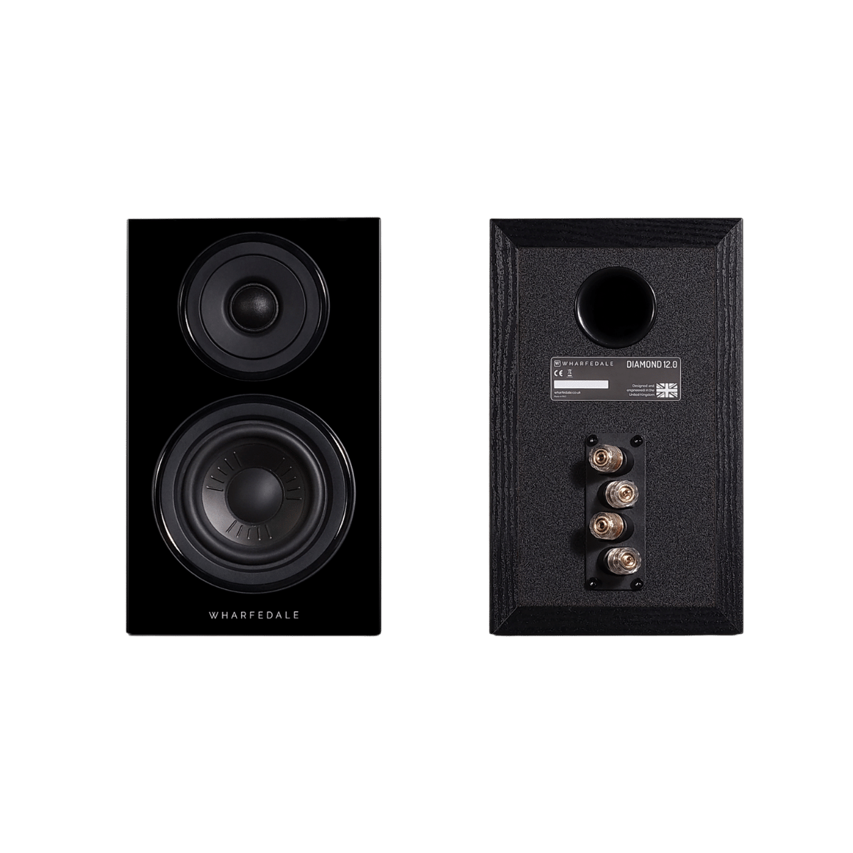 Wharfedale Diamond 12.0 Bookshelf Speakers Black #colour_black
