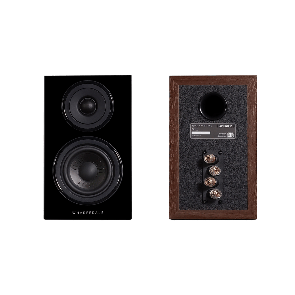 Wharfedale Diamond 12.0 Bookshelf Speakers Dark Walnut #colour_dark walnut
