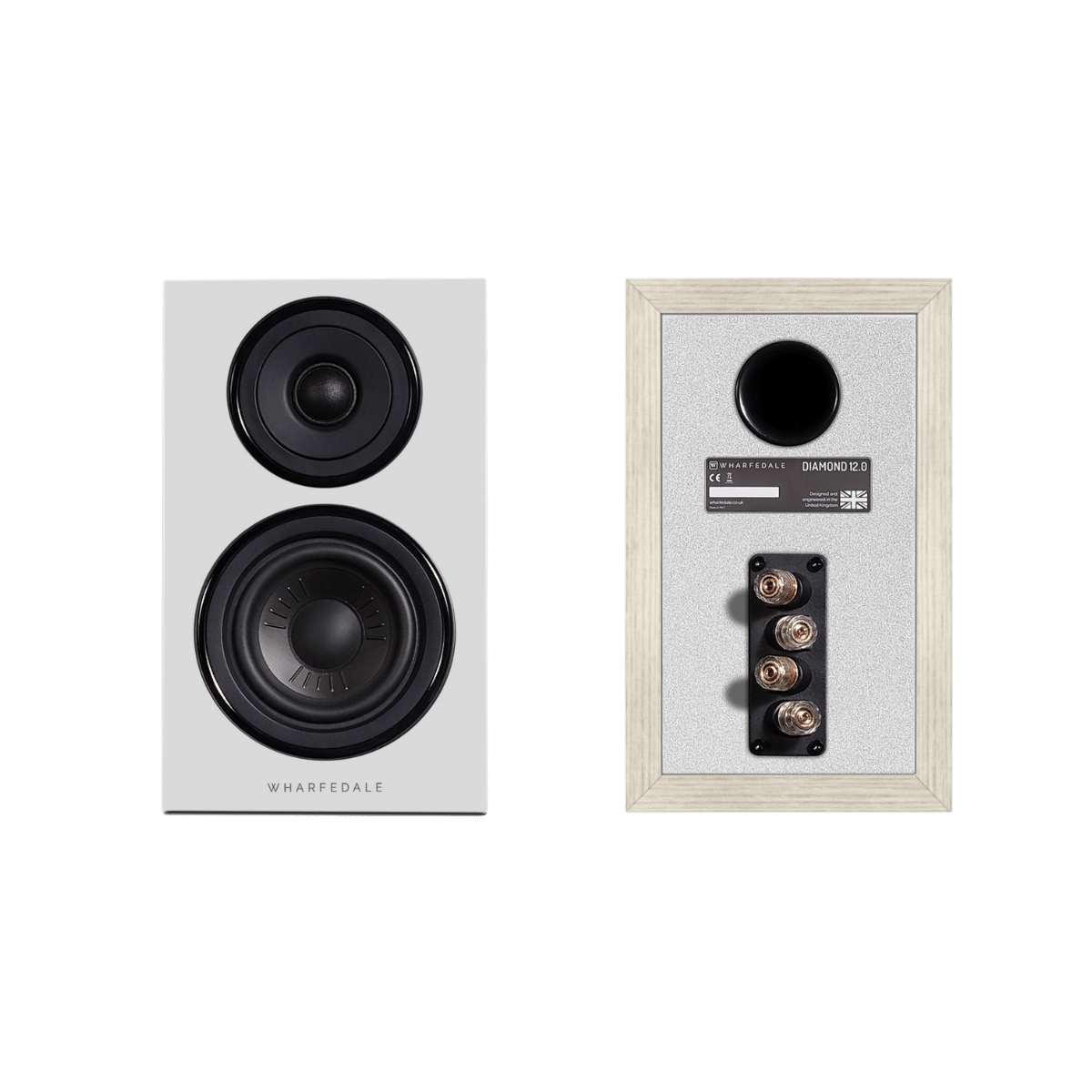 Wharfedale Diamond 12.0 Bookshelf Speakers Light Oak #colour_light oak