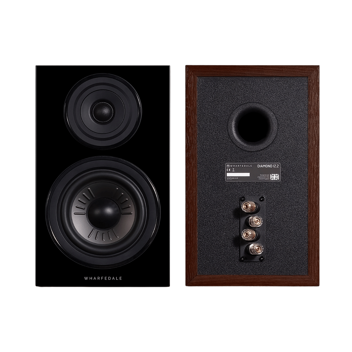 Wharfedale Diamond 12.2 Bookshelf Speakers Dark Walnut #colour_dark walnut