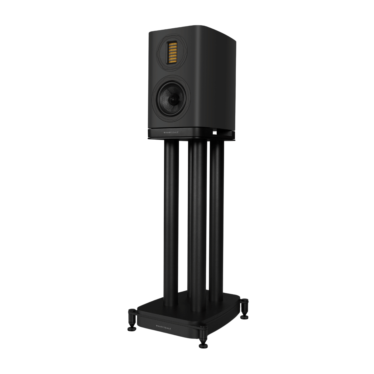 Wharfedale EVO5.1 Bookshelf Speakers with stand Black #colour_black