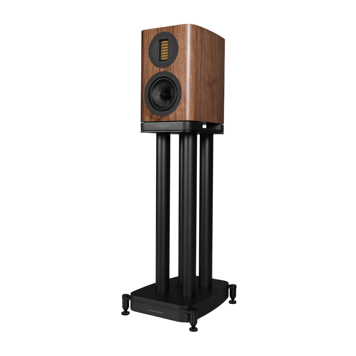 Wharfedale EVO5.1 Bookshelf Speakers with stand Walnut #colour_walnut
